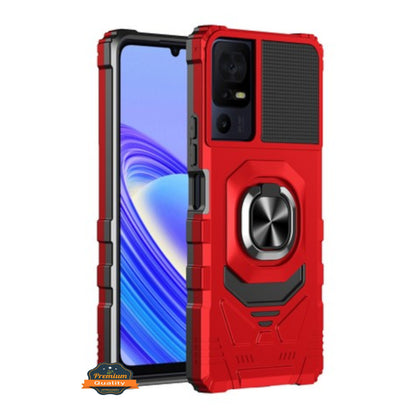 For Gabb Phone 4 Pro Hybrid Magnetic Car Mount Ring Kickstand Stand Holder Full-Body Armor Protective [Military Grade] Case Cover