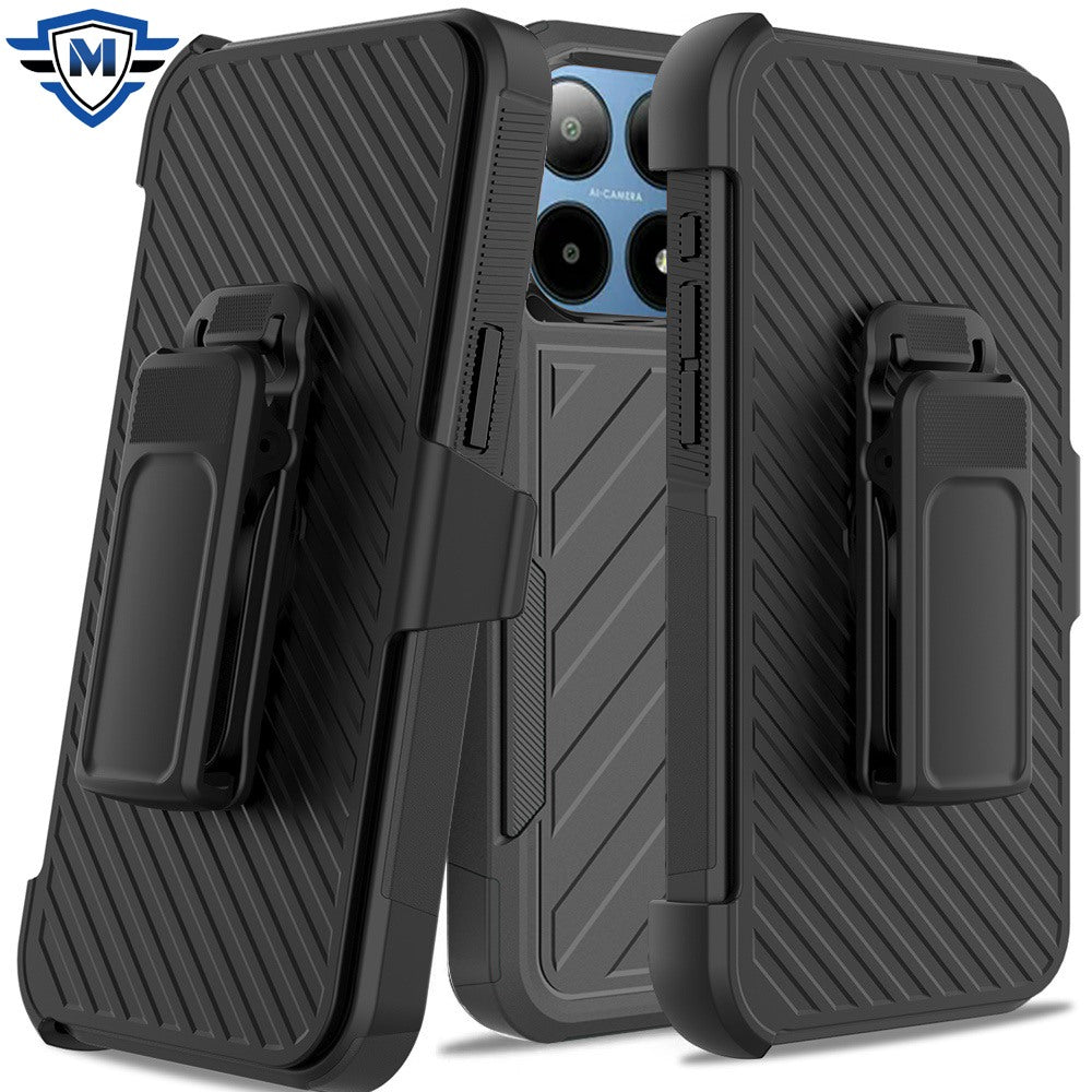 For Premium Tough Hybrid Case with Belt Clip Holster, Shockproof Rugged Design, Textured 2in1 Non-Slip  Tablet Case Cover