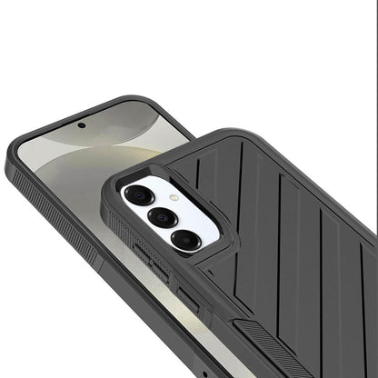 For Apple iPhone 16e Premium Hybrid Rugged lined Shockproof Textured 2-in-1 Non-Slip Hard PC & TPU Non Slip Tough Case Cover