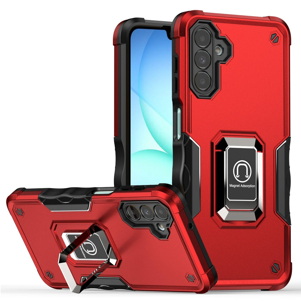 For Samsung Galaxy S25 Fan Edition /Galaxy S25 FE Hybrid Stand Magnetic Ring Holder Kickstand Heavy Duty Rugged Drop Silicone & Hard PC Shockproof Case Cover