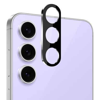 For Samsung Galaxy S25 Fan Edition /Galaxy S25 FE Camera Lens Protector Tempered Glass with Colored Edge 2.5D – Anti-Scratch, HD Clarity, Easy Install Protector Black