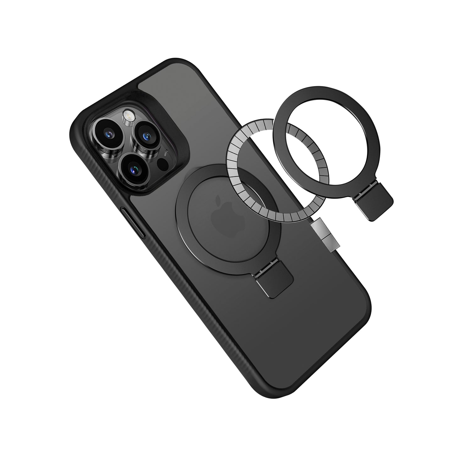 For Samsung Galaxy S25+ /S25 Plus /S24+ Plus Magnetic Circle Kickstand with MagSafe Compatibility, Matte Skin, Rugged Bumper, and Ring Holder Case Cover