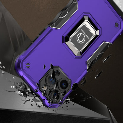 For Samsung Galaxy Z Fold 7 Hybrid Stand Magnetic Ring Holder Kickstand Heavy Duty Rugged Drop Silicone & Hard PC Shockproof Case Cover Purple