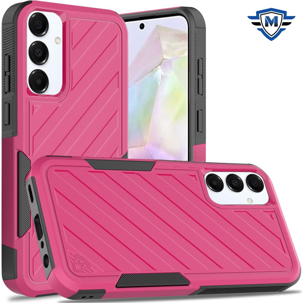 For Samsung Galaxy A36 Premium Hybrid Rugged lined Shockproof Textured 2-in-1 Non-Slip Hard PC & TPU Non Slip Tough Case Cover