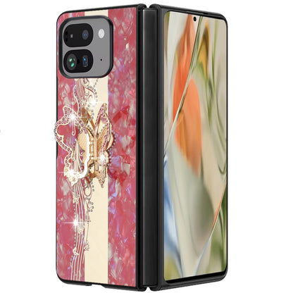 For Google Pixel 10 Pro Fold Diamonds 3D Fashion Bling Sparkly Glitter Ornaments Engraving Hybrid with Ring Kickstand Case Cover