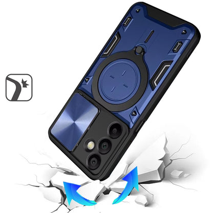 For Samsung Galaxy A17 5G Hybrid Magnetic 360° Ring Kickstand, MagSafe Compatible, Durable Full Camera Lens Protection Case Cover