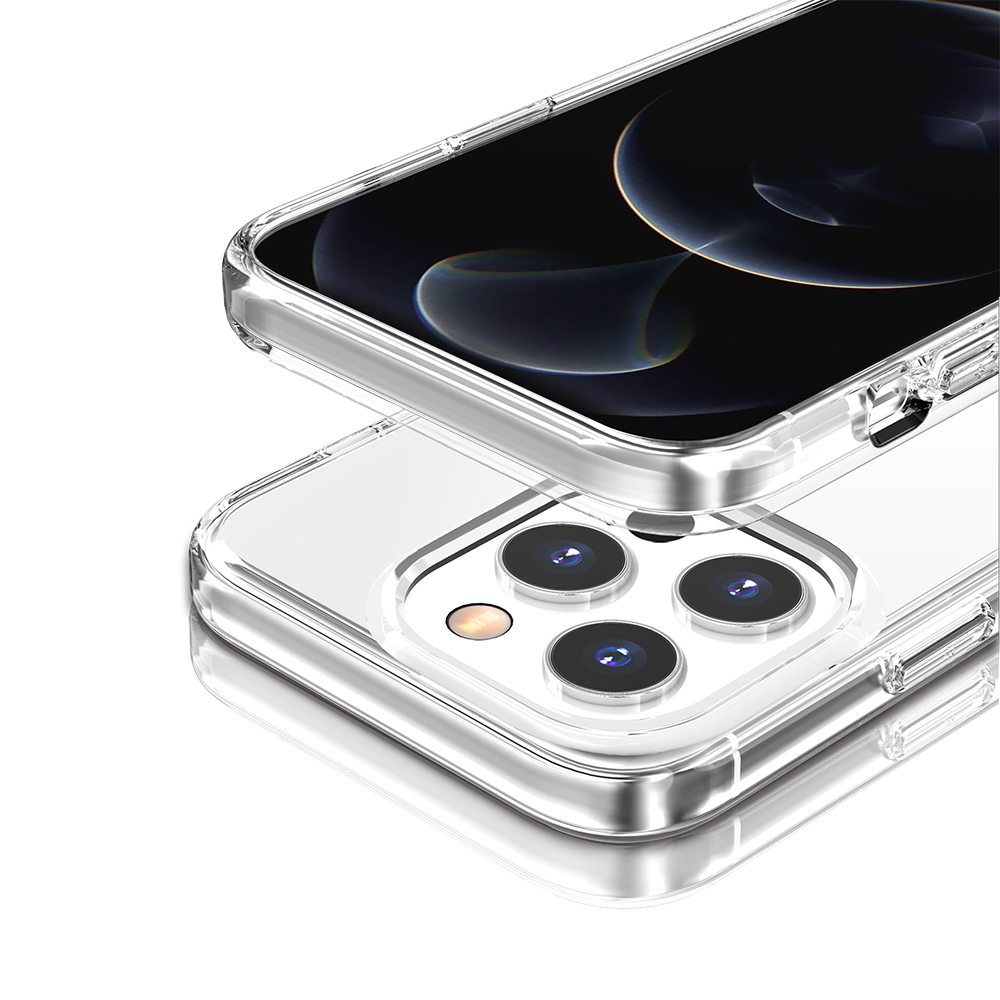 For Apple iPhone 16e Transparent Shock Absorption PC + TPU Rubber Gel Thick 3mm Hybrid Silicone Slim Fit Back Case Cover