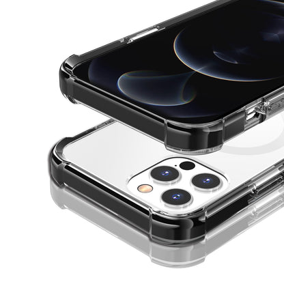 For Apple iPhone 16 Pro (6.3") Hybrid Acrylic Transparent Hard PC + TPU Color Frame Bumper Compatible with MagSafe Case Cover