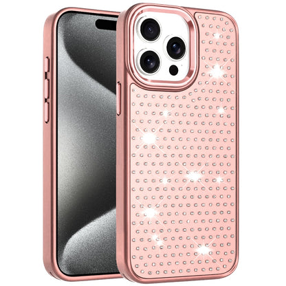 For Apple iPhone 17 Pro Bling Diamond Metallic, Full Sparkle Chrome Edged Hybrid Protective Shockproof Case Cover