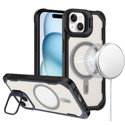 For Apple iPhone 14 /13 Magnetic Circle Hybrid with Camera Stand, Compatible with MagSafe, Shockproof Protective Case Cover