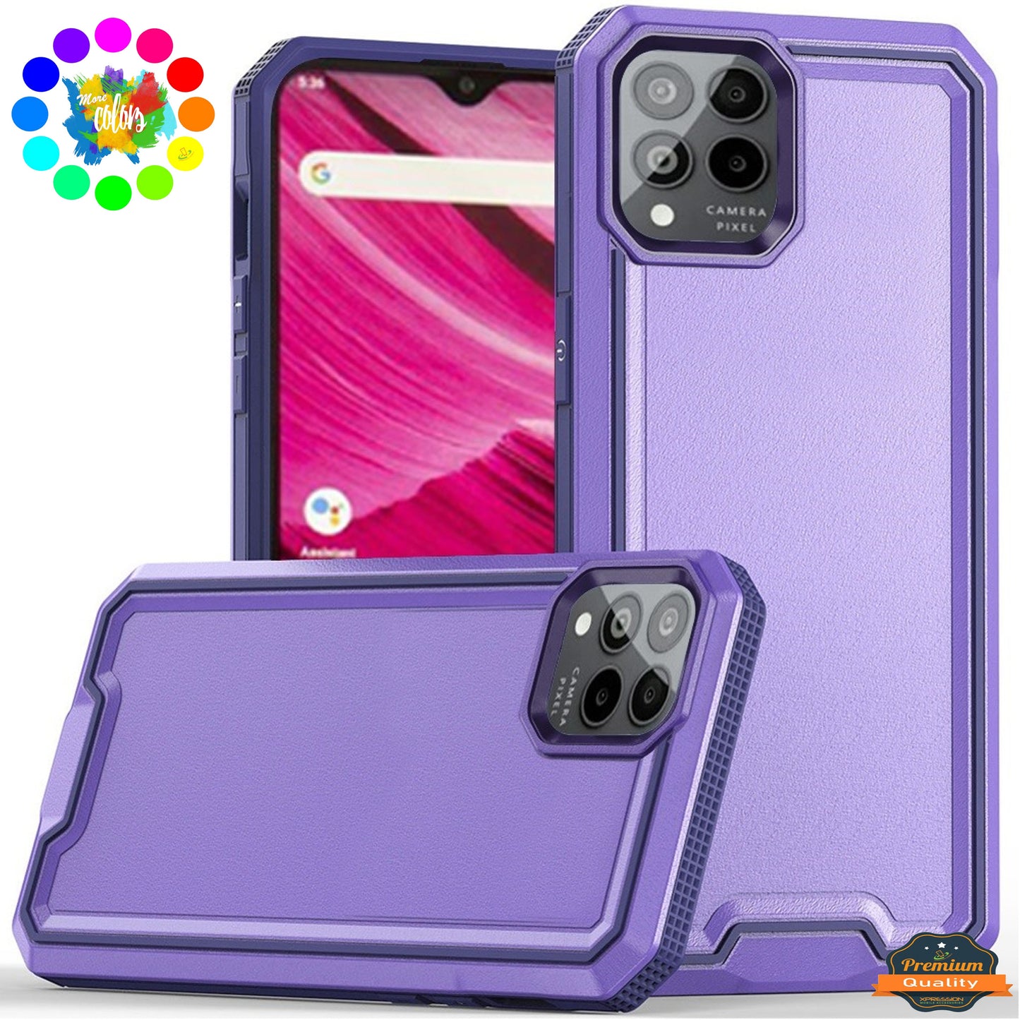 For Apple iPhone 16 Pro Max (6.9") Modern Fused Hybrid Armor Hard PC TPU Rubber Slim Fit Shockproof Drop Protection Impact Case Cover