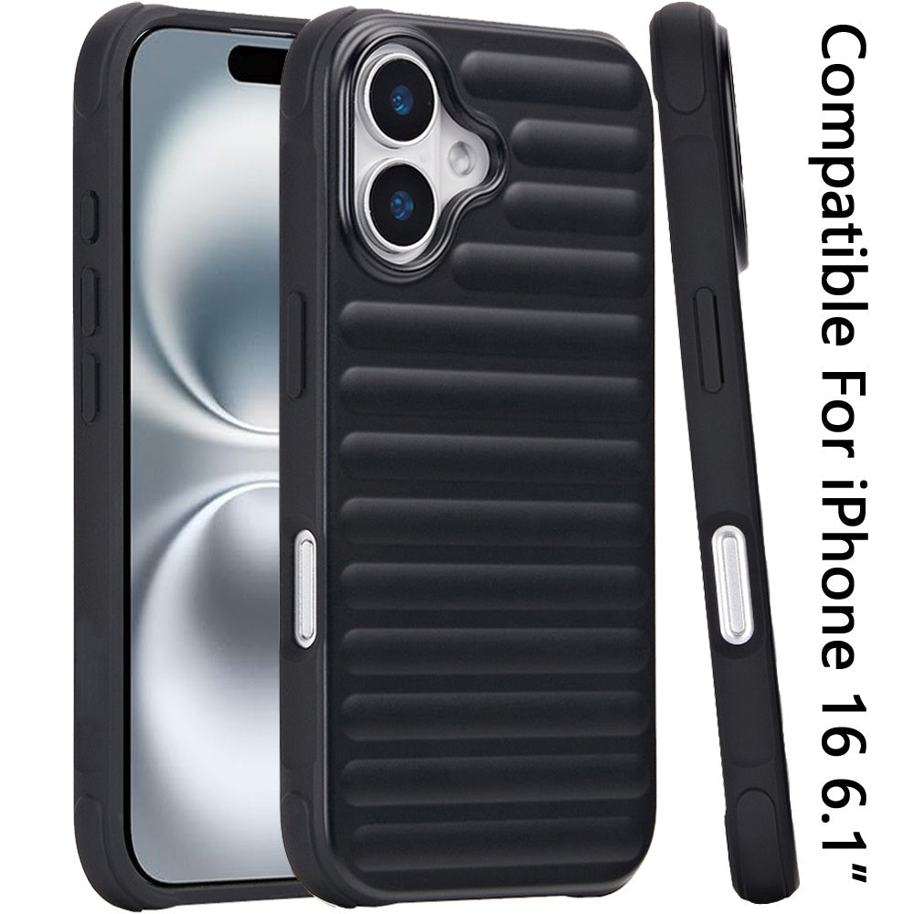 For Apple iPhone 16 (6.1") Pattern Design Magnetic Chrome Hybrid Compatible with Magsafe Dual Layer Shockproof TPU Hard PC Back Case Cover
