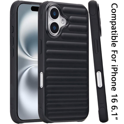 For Apple iPhone 16 (6.1") Pattern Design Magnetic Chrome Hybrid Compatible with Magsafe Dual Layer Shockproof TPU Hard PC Back Case Cover