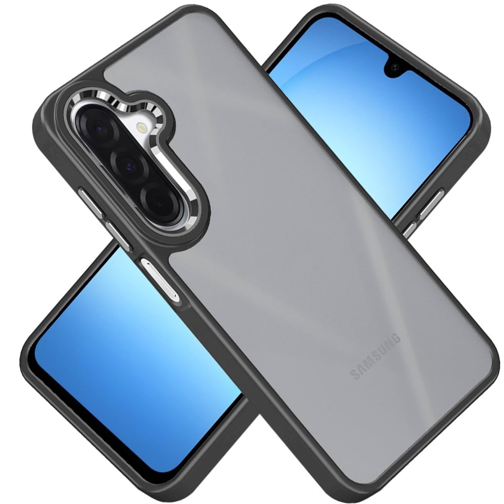 For Samsung Galaxy A17 5G Slim Fit Thin Hybrid,Frosted Matte Polished Acrylic Hard PC with TPU Rubber Frame Case Cover