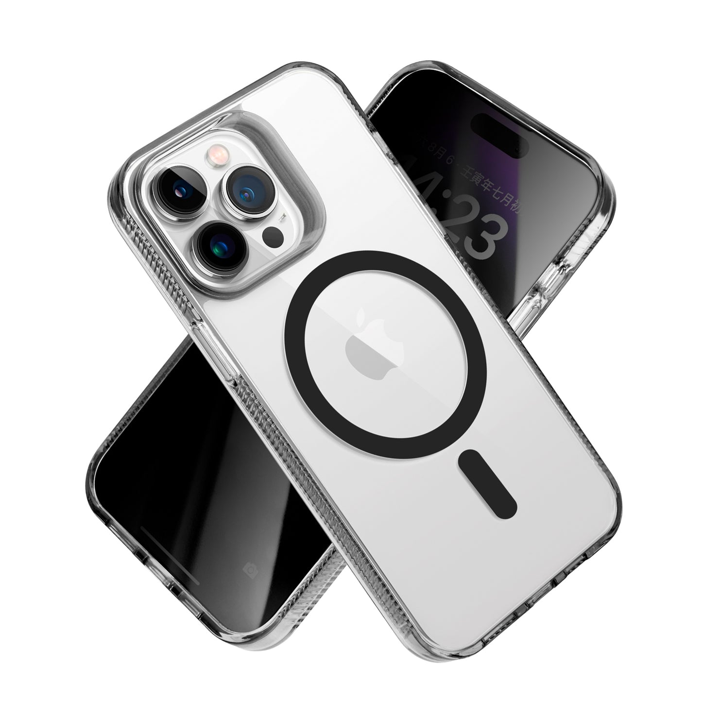 For Apple iPhone 16 Pro (6.3") MagSafe Compatible Integrated Technology Clean Transparent Hybrid Armor TPU Frame Case Cover