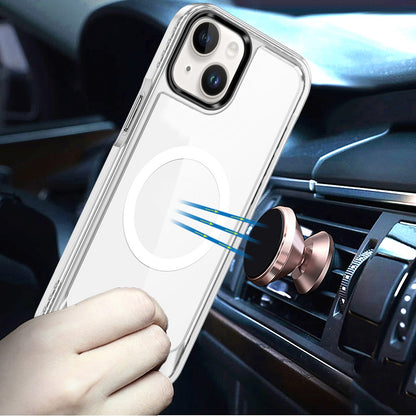For Apple iPhone 14 /13 Transparent HQ Hybrid Slim, Shockproof, Compatible with MagSafe wireless charging & Military-Grade Case Cover