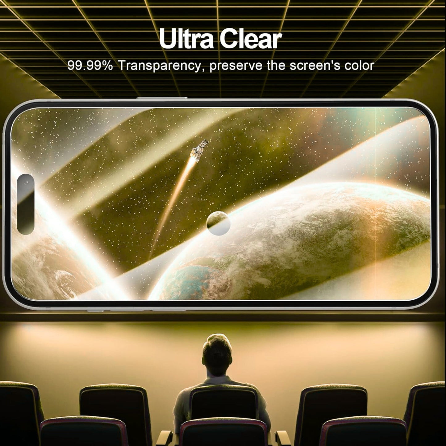 For Apple iPhone 17 /17 Air /17 Pro/ 17 Pro Max Tempered Glass Screen Protector, 9H HD Transparent Clear, Full Glue Easy Installation Protector Clear