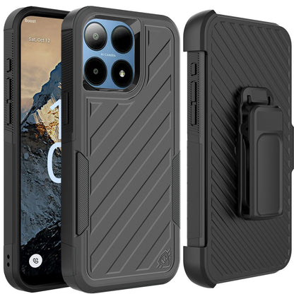 For Premium Tough Hybrid Case with Belt Clip Holster, Shockproof Rugged Design, Textured 2in1 Non-Slip  Tablet Case Cover
