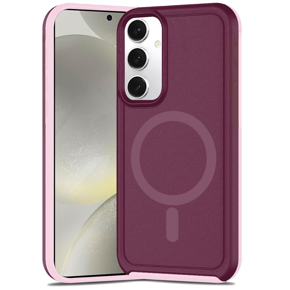 For Samsung Galaxy S25+ /S25 Plus /S24+ Plus Magnetic Circle, MagSafe Compatible, Guard Fused Heavy-Duty Hybrid Shockproof Slim Case Cover