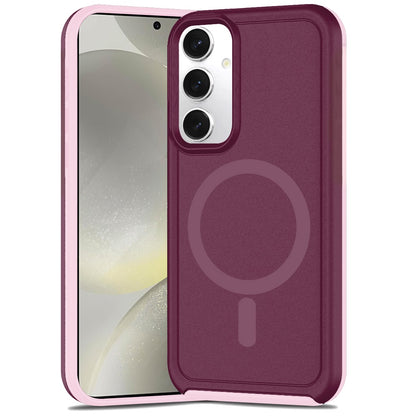 For Samsung Galaxy S25+ /S25 Plus /S24+ Plus Magnetic Circle, MagSafe Compatible, Guard Fused Heavy-Duty Hybrid Shockproof Slim Case Cover