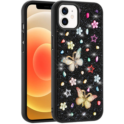 For Samsung Galaxy S24 Ultra Diamond Butterfly 3D Glitter Bling Design, Slim Hybrid Sparkle Protective Cover TPU for Women Girls Case Cover