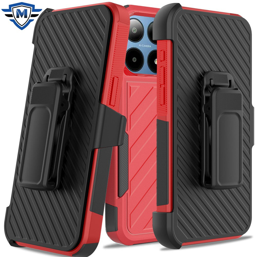 For Premium Tough Hybrid Case with Belt Clip Holster, Shockproof Rugged Design, Textured 2in1 Non-Slip  Tablet Case Cover
