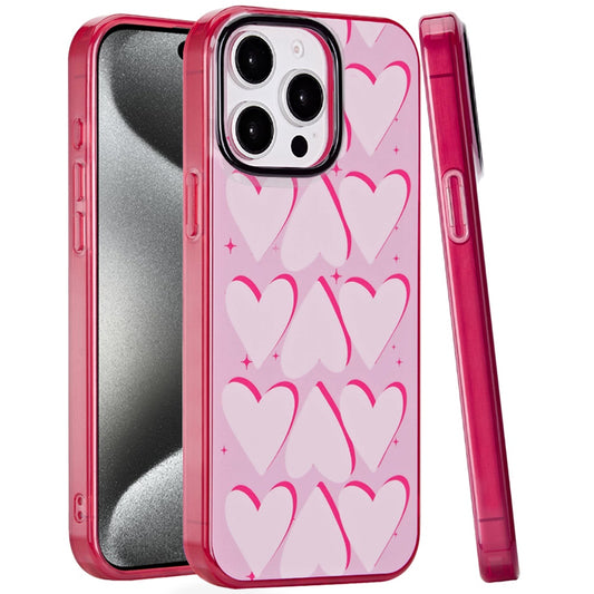 For Apple iPhone 16 Pro Max Fashion Layer Design Slim IMD TPU Protective, Shockproof Hybrid Stylish Durable Hard PC Case Cover