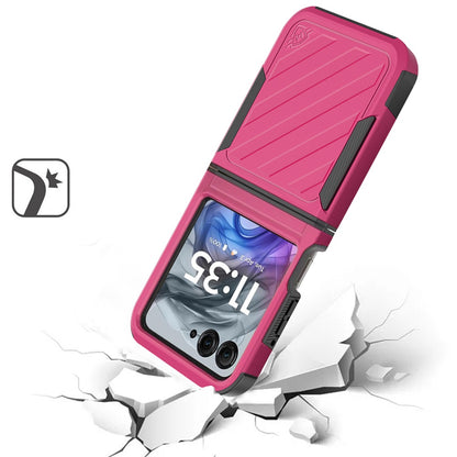 For Motorola Razr 2025 Hybrid lined shockproof dual layer Rugged 2in1 Hard PC & Silicone TPU Non Slip Textured Tough Armor Case Cover