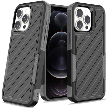 For Apple iPhone SE 4 Hybrid lined shockproof dual layer Rugged 2in1 Hard PC & Silicone TPU Non Slip Textured Tough Armor Case Cover