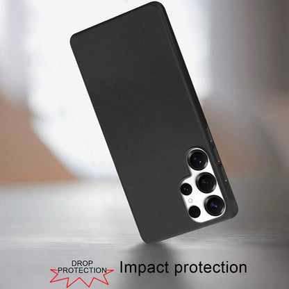 For Samsung Galaxy S25 Ultra MagSafe Compatible Original Invisible Circle PU Leather Hybrid with Colored Metal Buttons Case Cover