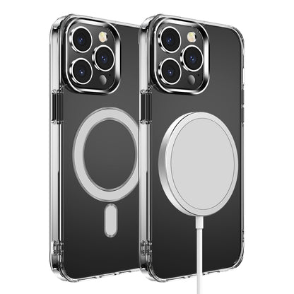 For Apple iPhone 16 Pro Max (6.9") Clear Magnetic Case with Built-in Magnets Compatible with MagSafe Slim Soft TPU Bumper Case Cover Transparent