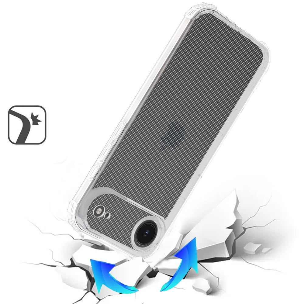 For Apple iPhone 17 AIR Hybrid Transparent Thick TPU Rubber Silicone 4 Corners Gel Shockproof Protective Slim Back Case Cover Clear