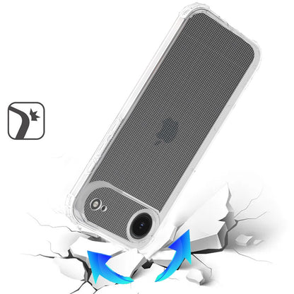 For Apple iPhone 17 AIR Hybrid Transparent Thick TPU Rubber Silicone 4 Corners Gel Shockproof Protective Slim Back Case Cover Clear