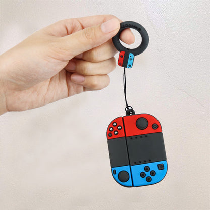 For Apple AirPods 4 Hybrid Cute 3D Fun Design Silicone Skin Cartoon Characters with Keychain Buckle Holder Rubber TPU Soft Cover Case Cover Game Console