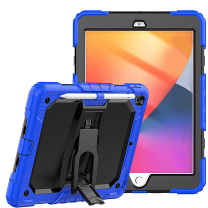 For Heavy Duty Hybrid Full Body 2in1 Rugged Shockproof Drop Protective Tablet with Slide Kickstand Black / Blue Tablet Case Cover