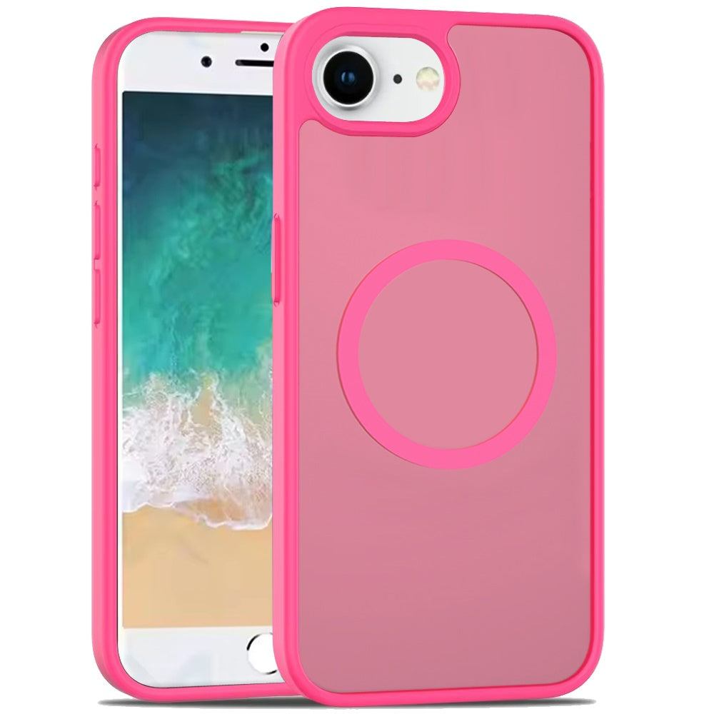 For Apple iPhone 16e (E edition) MagSafe Compatible Case Hybrid Soft TPU Bumper Hard Translucent Matte Back Slim Shockproof Case Cover