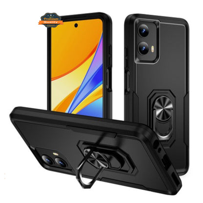 For Motorola Moto G Stylus 5G 2025 Heavy Duty Rugged Hybrid, Dual-Layer Shockproof Protection with Magnetic Ring Stand Holder Case Cover
