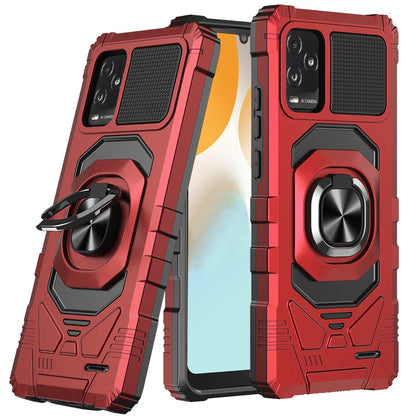 For BLU View 5 Pro Hybrid Dual Layer with 360° Rotate Magnetic Ring Stand Holder Kickstand TPU Rugged PC Shockproof Case Cover