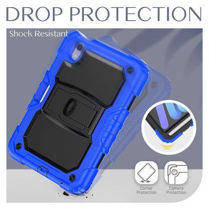 For Heavy Duty Hybrid Full Body 2in1 Rugged Shockproof Drop Protective Tablet with Slide Kickstand Black / Blue Tablet Case Cover