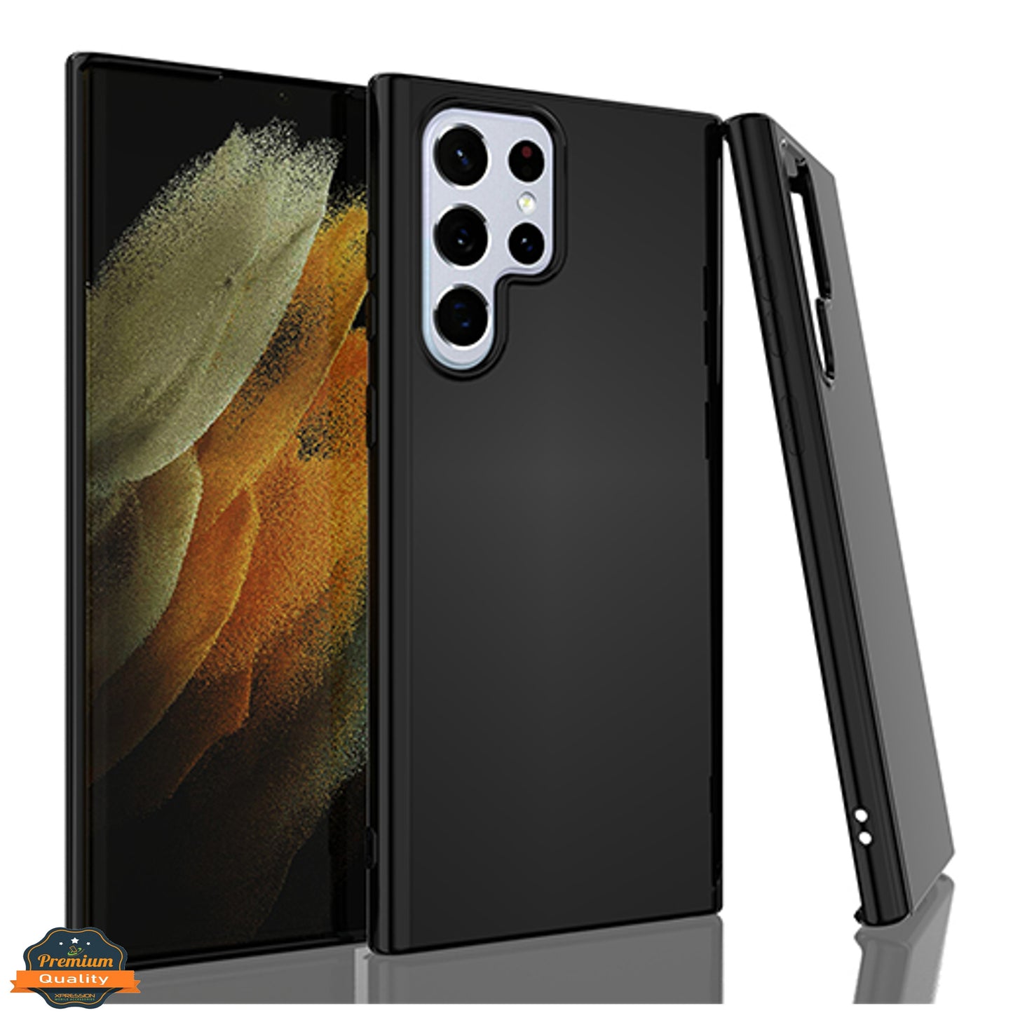 For Samsung Galaxy S25 Ultra Slim Thin TPU Gel Rubber Protective Case Soft Skin Flexible Candy Gummy Protective Hybrid Case Cover Black