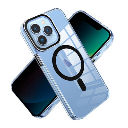 For Apple iPhone 16e Clear Transparent Case Matching Circle Design, Hybrid TPU Hard Shell, Support Magsafe Charger Case Cover