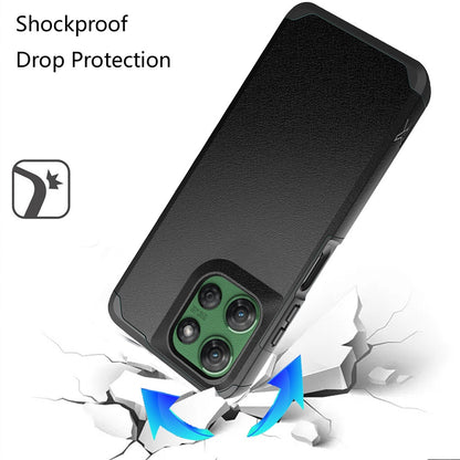 For Motorola Moto G Stylus 5G 2025 Premium Slim Tough 2in1 Hybrid Case Dual-Layer PC TPU Rubber Armor with Shockproof Protection Case Cover Black
