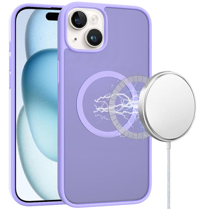 For Samsung Galaxy A17 5G MagSafe Compatible Case Hybrid Soft TPU Bumper Hard Translucent Matte Back Slim Shockproof Case Cover Light Purle