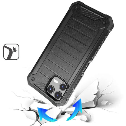For T-Mobile Revvl 8 Pro Tough Lined Design Hybrid Shockproof Protective Rugged TPU Hard PC with Durable Grip Case Cover
