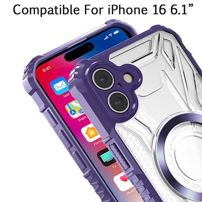 For Samsung Galaxy S25 Ultra Magnetic Circle Transparent Rugged Hybrid MagSafe Compatible Pattern Clear Shockproof Frame Bumper Case Cover