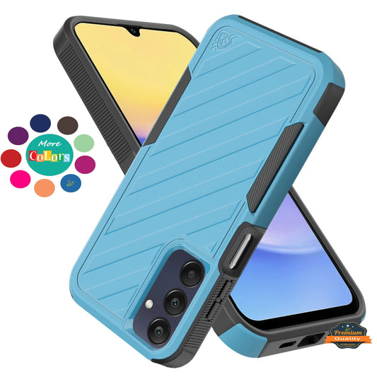 For Samsung Galaxy A16 5G Hybrid lined shockproof dual layer Rugged 2in1 Hard PC & Silicone TPU Non Slip Textured Tough Armor Case Cover
