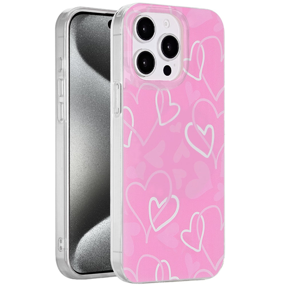 For Apple iPhone 16 Pro Max Fashion Layer Design Slim IMD TPU Protective, Shockproof Hybrid Stylish Durable Hard PC Case Cover