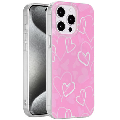 For Apple iPhone 16 Pro Max Fashion Layer Design Slim IMD TPU Protective, Shockproof Hybrid Stylish Durable Hard PC Case Cover