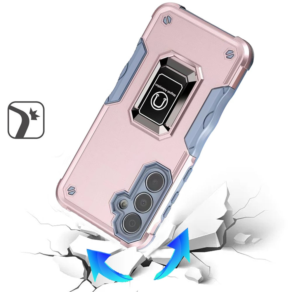 For Samsung Galaxy S25+ /S25 Plus /S24+ Plus Hybrid Stand Magnetic Ring Holder Kickstand Heavy Duty Rugged Drop Silicone & Hard PC Shockproof Case Cover
