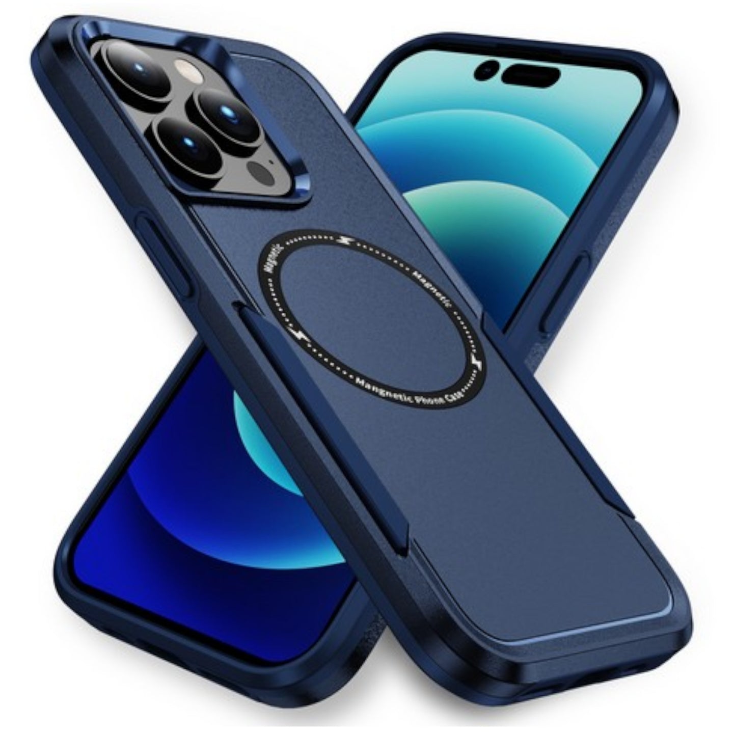 For Apple iPhone 17 Pro Heavy Duty Rugged & Dual-Layer Protection and Magnetic Circle Compatible with Magsafe Shockproof Case Cover